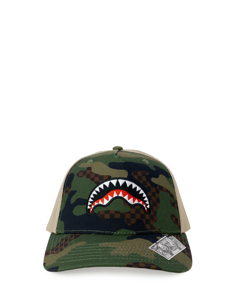 Cap Sprayground Camo Checkered Cap Green