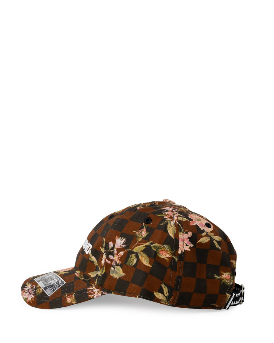 Cappello con visiera Sprayground CHECK FLOWER CAP Marrone