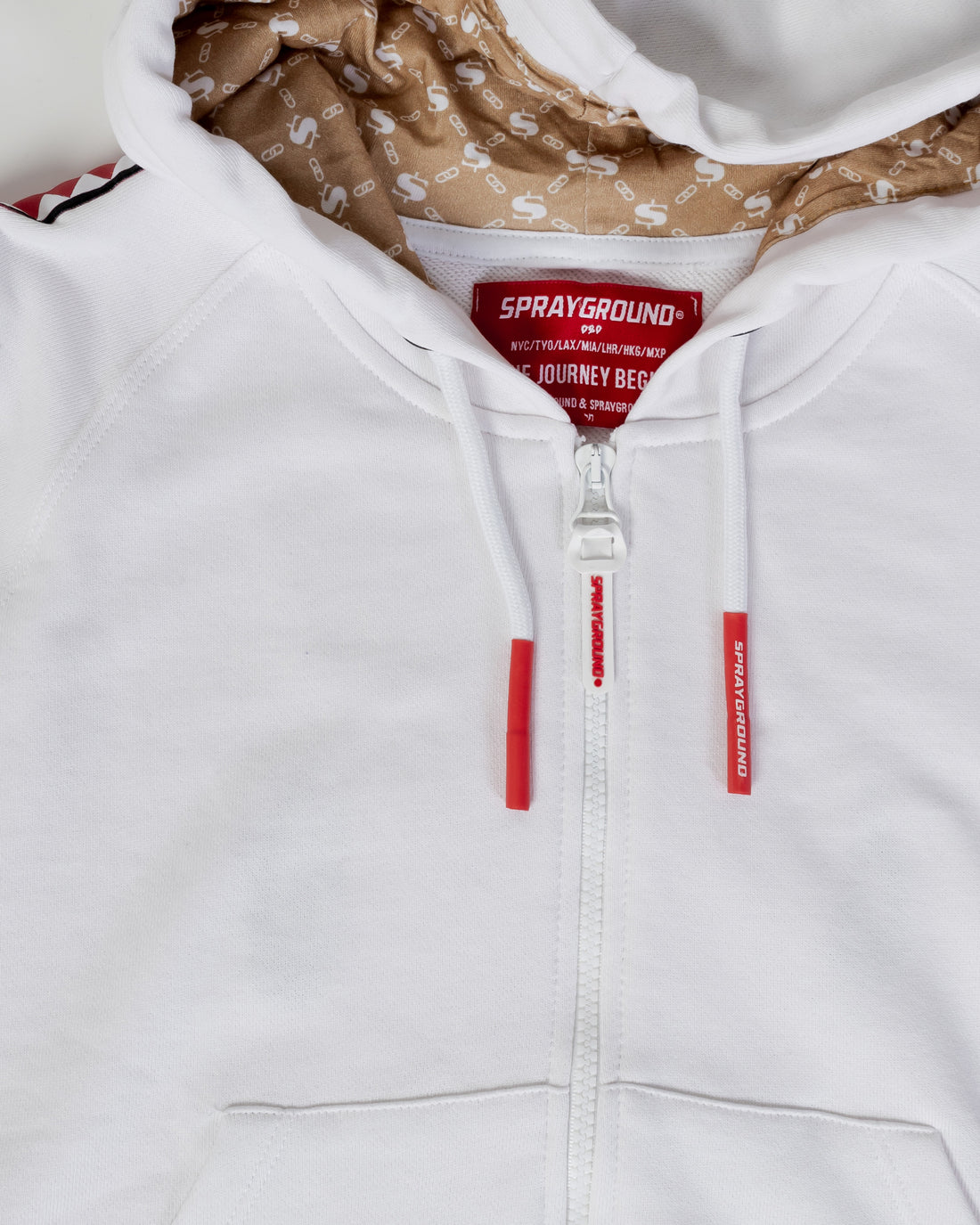 Ragazzo/a - Shark Zip Felpa White