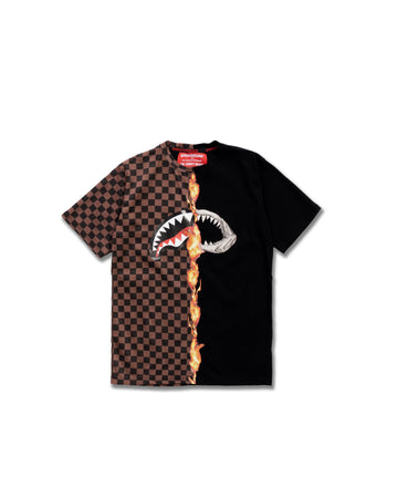 Youth - Sprayground T-shirt BURNT SHARKS IN PARIS T-SHIRT Brown