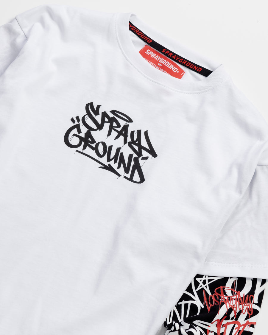 Youth - Sprayground T-shirt VANDAL LONG WHITE White