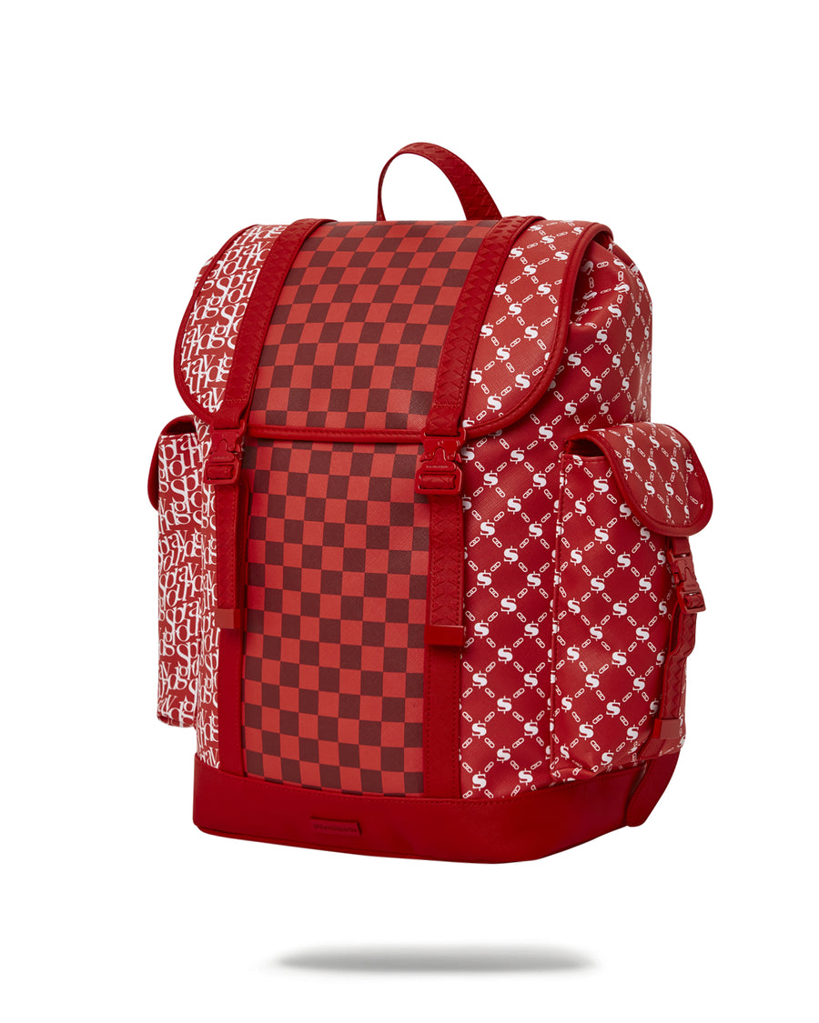 Sprayground Backpack TRI SPLIT RED MONTE CARLO BACKPACK   Red