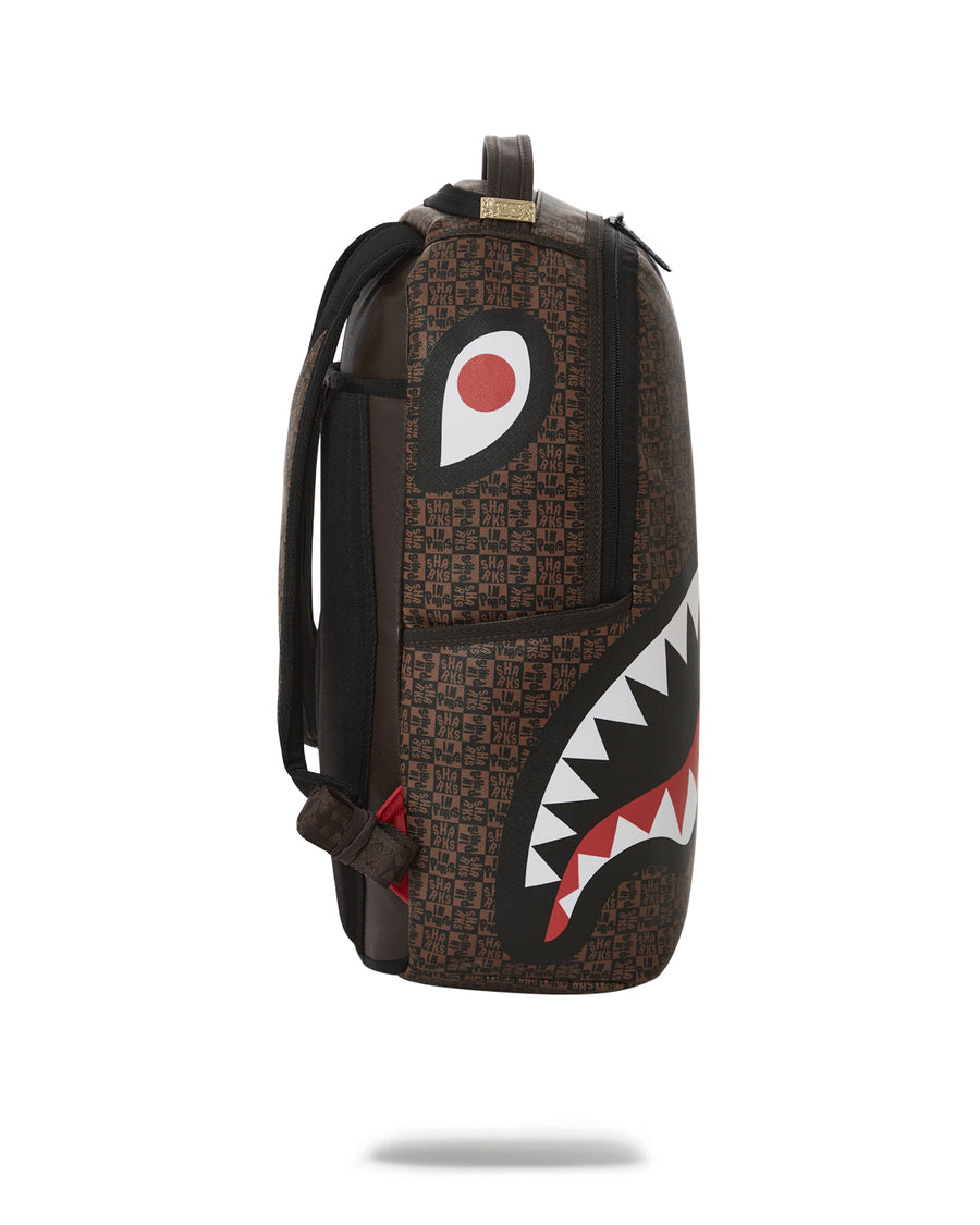 Sprayground Sharks In Paris Check Mens Backpack Brown 910B4957NSZ – Shoe  Palace