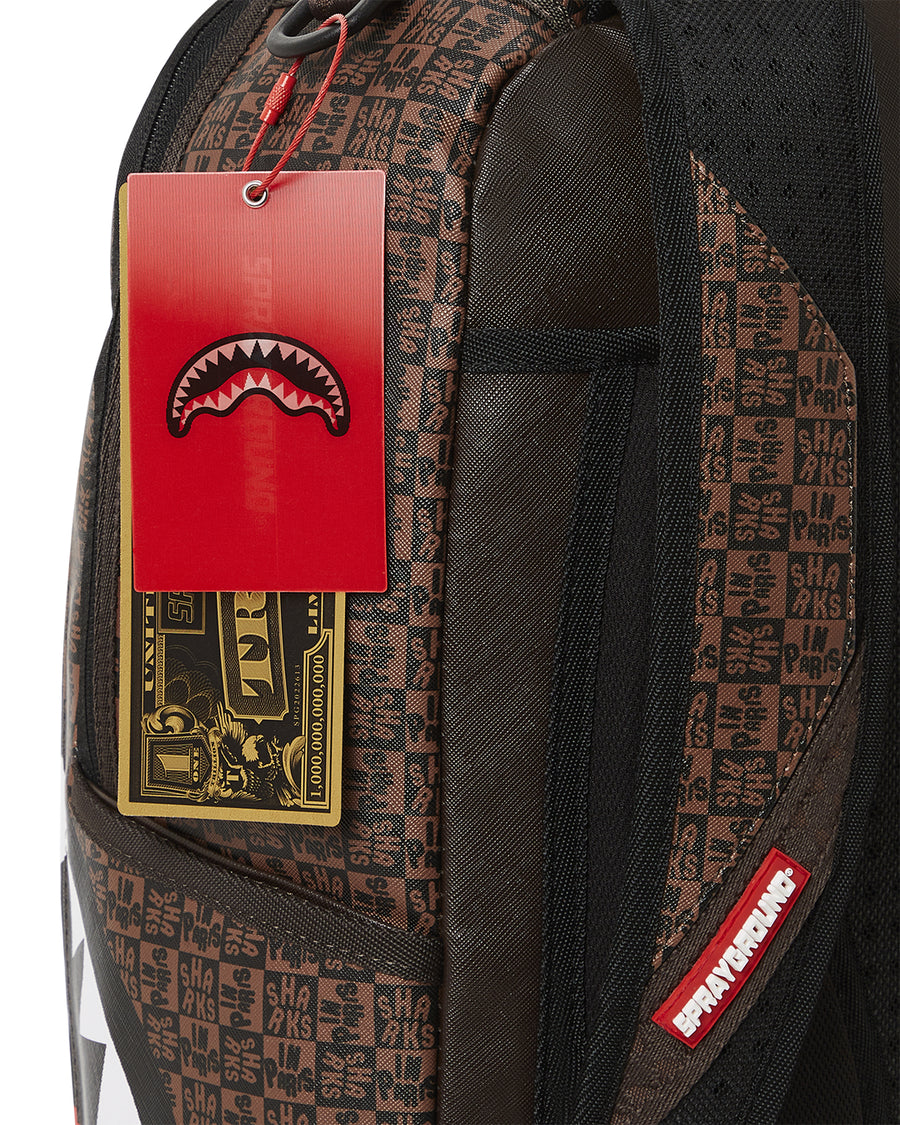SPRAYGROUND Brown Backpack Tagged Up Sharks in Paris Backpack 910B5119NSZ