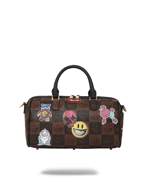 Bag Sprayground RON ENGLISH GLOBUL MOGUL MINI DUFFLE Brown