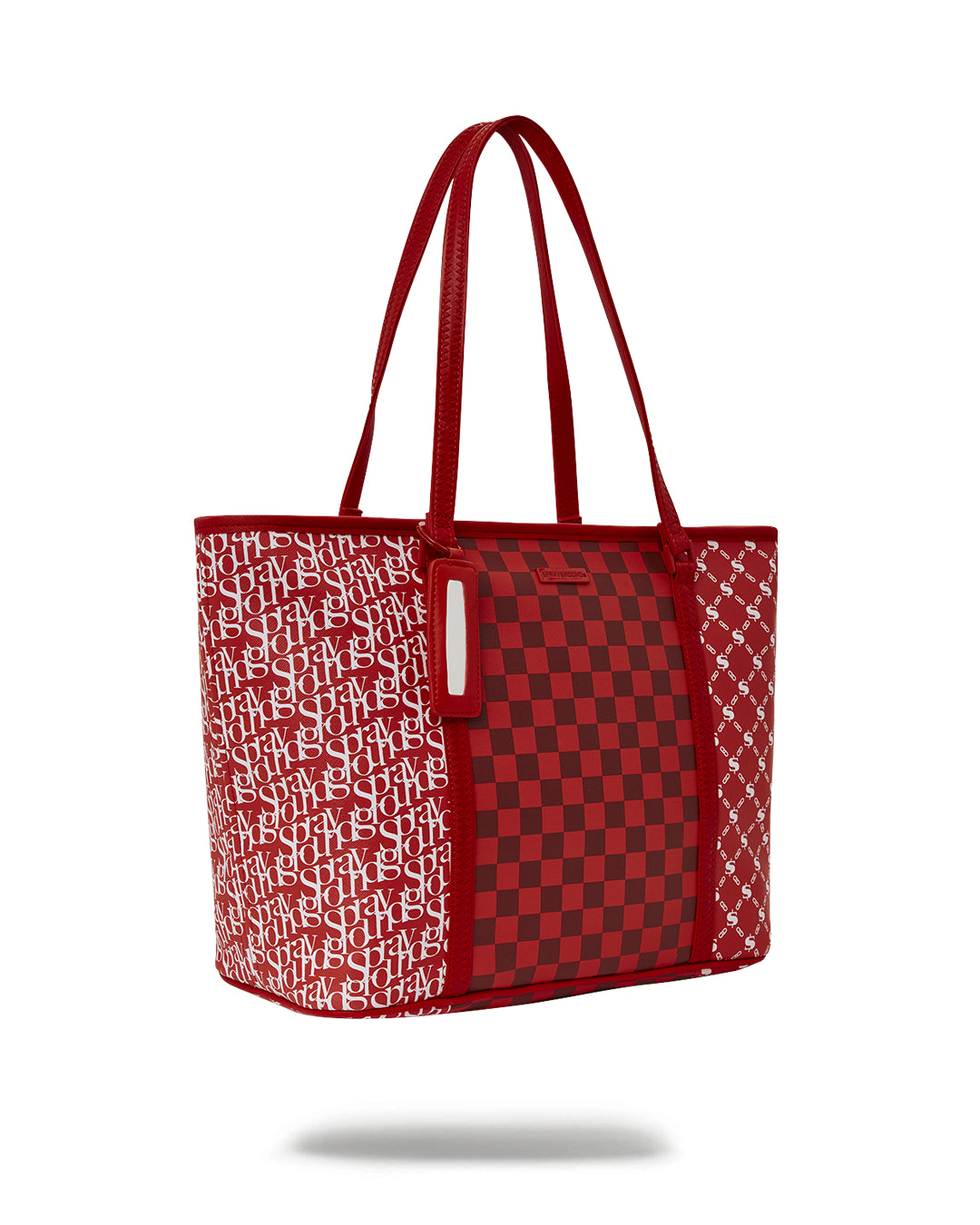 Tri Split Red Tote  910t4509nsz