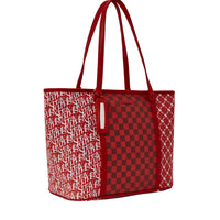 Tri Split Red Tote  910t4509nsz