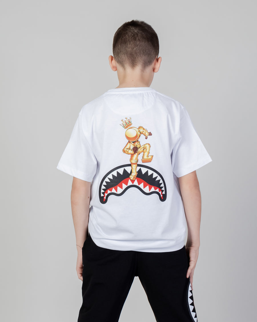 Garçon/Fille - T-shirt Sprayground ASTROMANE JUMP SMOOTH T-SHIRT YOUTH Blanc