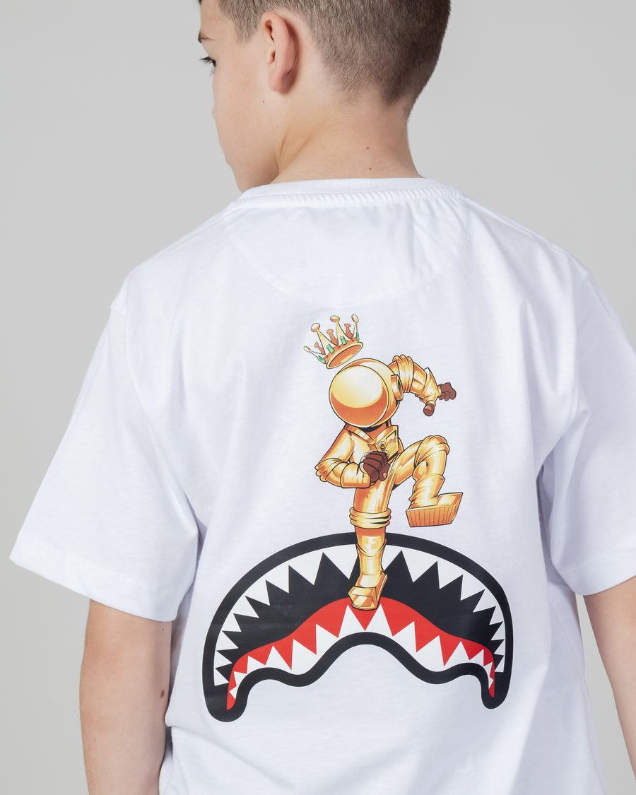 Niño / Niña  - Camiseta Sprayground ASTROMANE JUMP SMOOTH T-SHIRT YOUTH Blanco