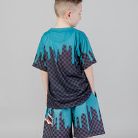 Ragazzo/a - Color Dripping Grey Check T-shirt Youth