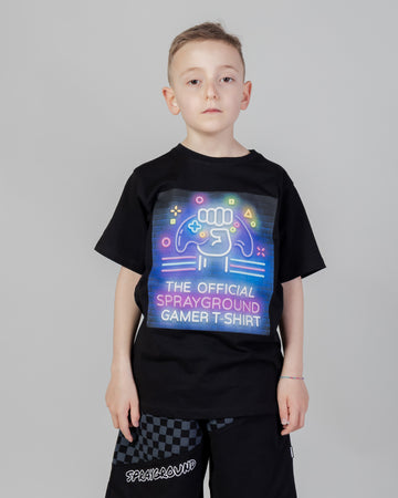 Garçon/Fille - T-shirt Sprayground GAMER T-SHIRT YOUTH Noir