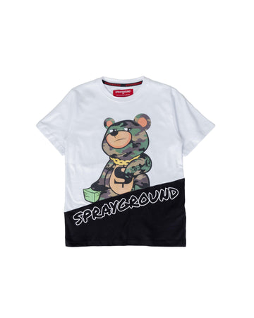 Garçon/Fille - T-shirt Sprayground BEAR HANGTAG T-SHIRT YOUTH Blanc