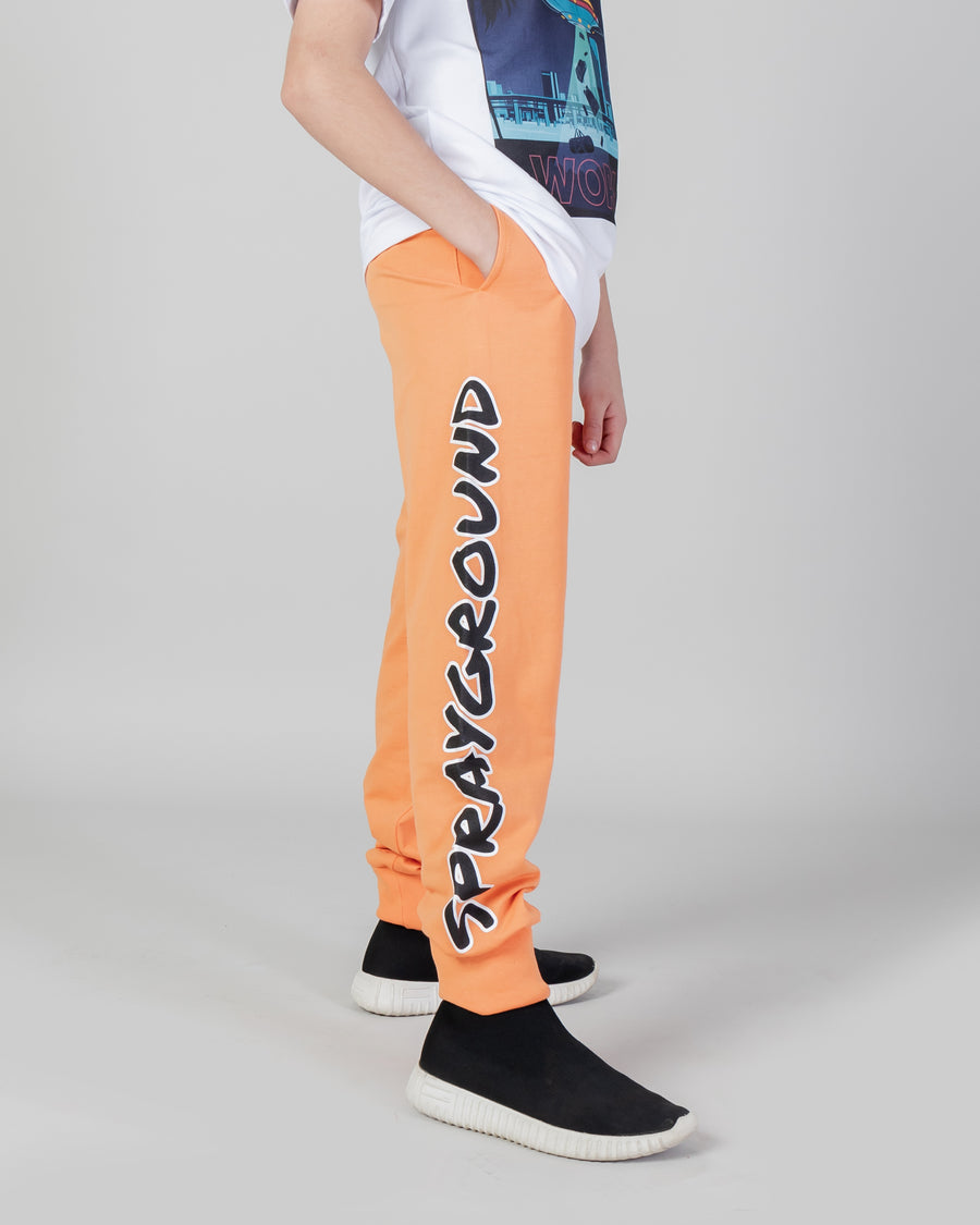 Ragazzo/a - Pantaloni sportivi Sprayground BEAR HANGTAG PANTS YOUTH Arancione