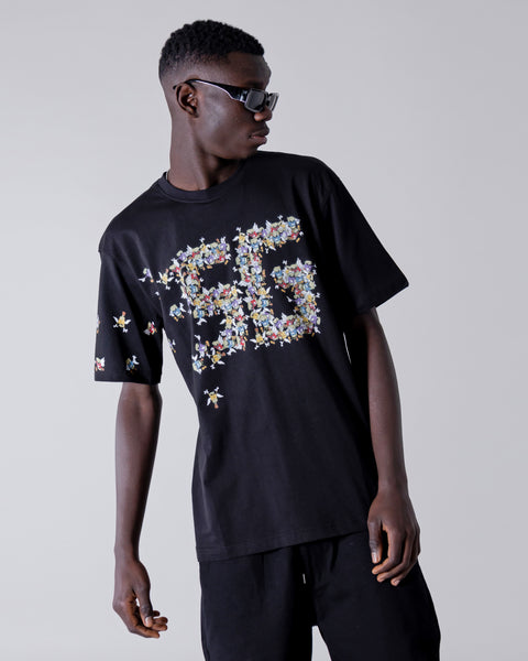 NEW YORK SPRAYED T-SHIRT in black - Palm Angels® Official