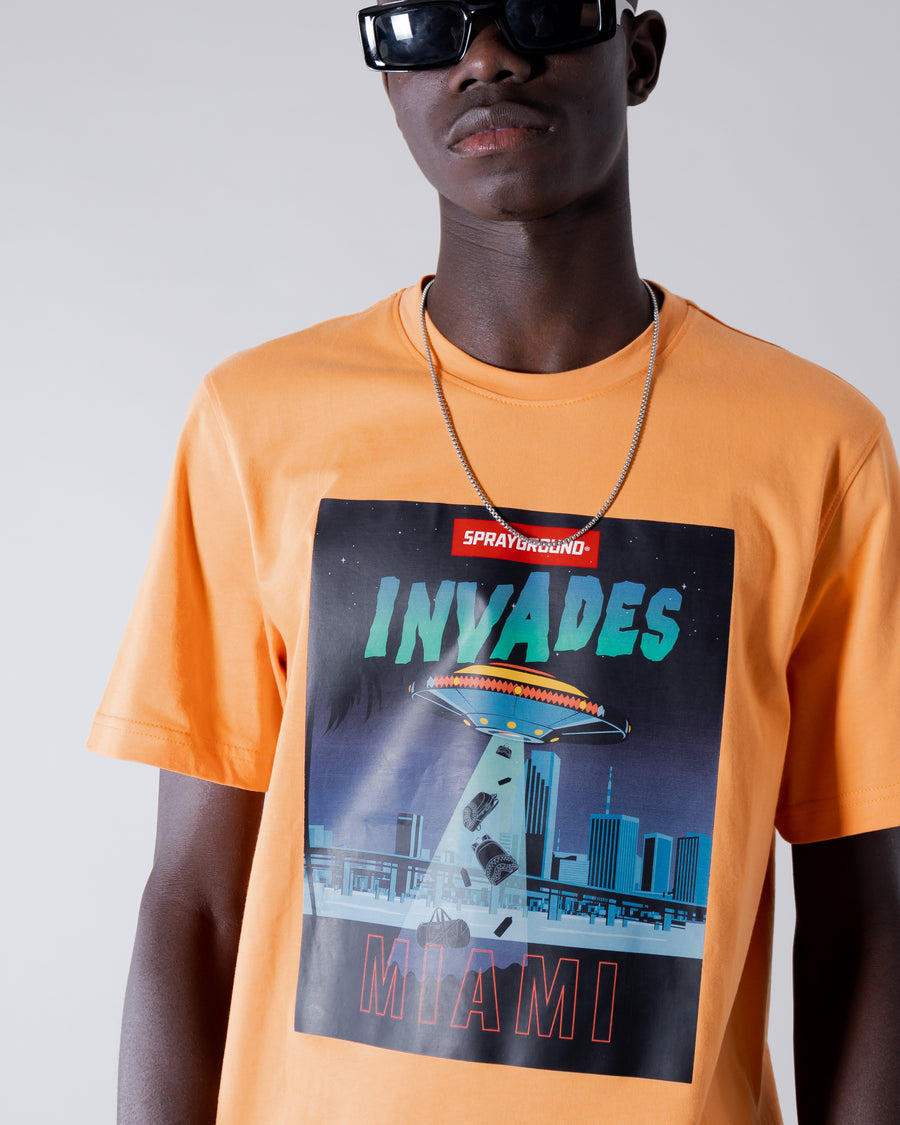 Sprayground T-shirt INVADERS Orange