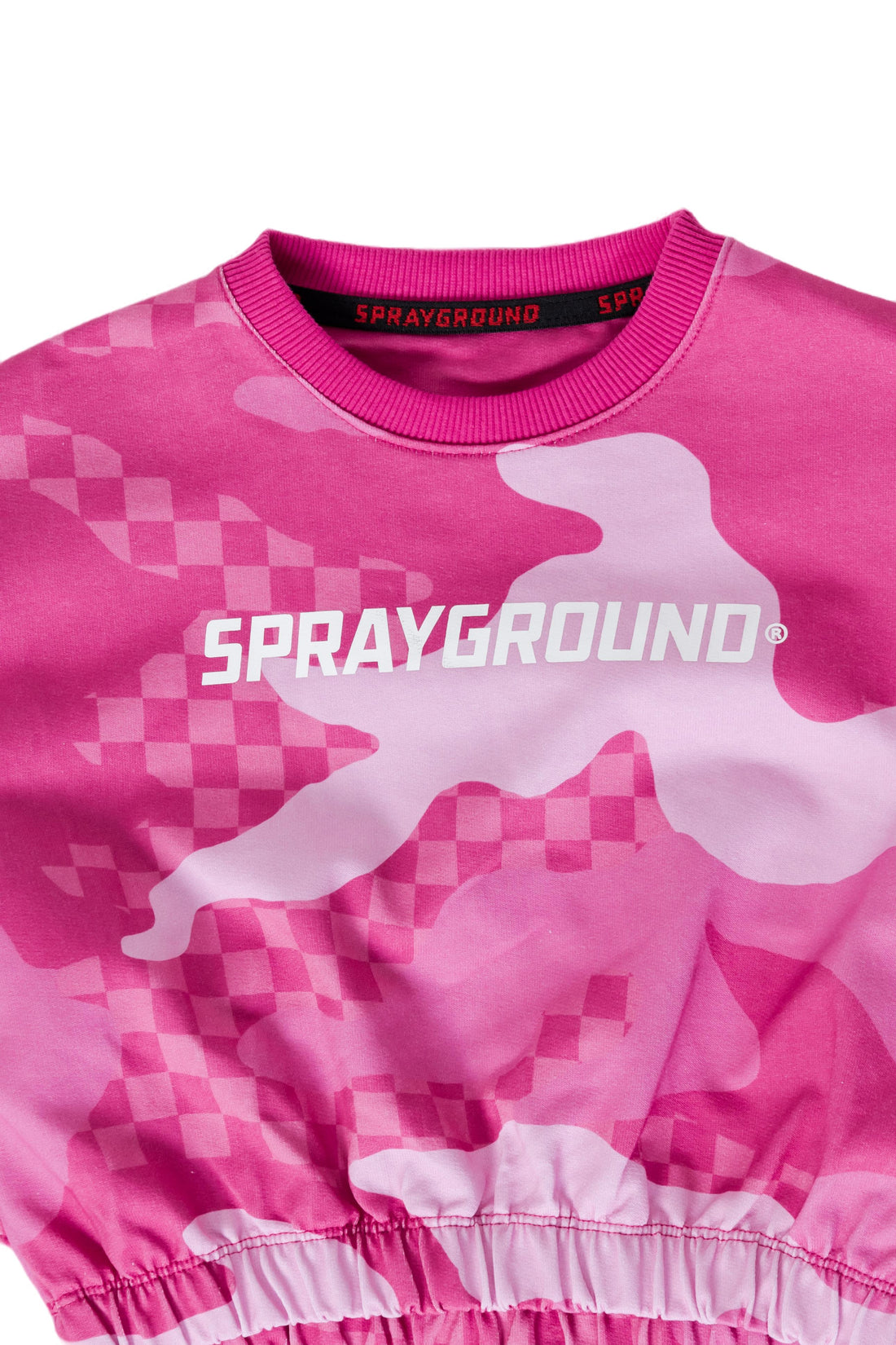 Ragazzo/a - Pink Camo Crop Crew