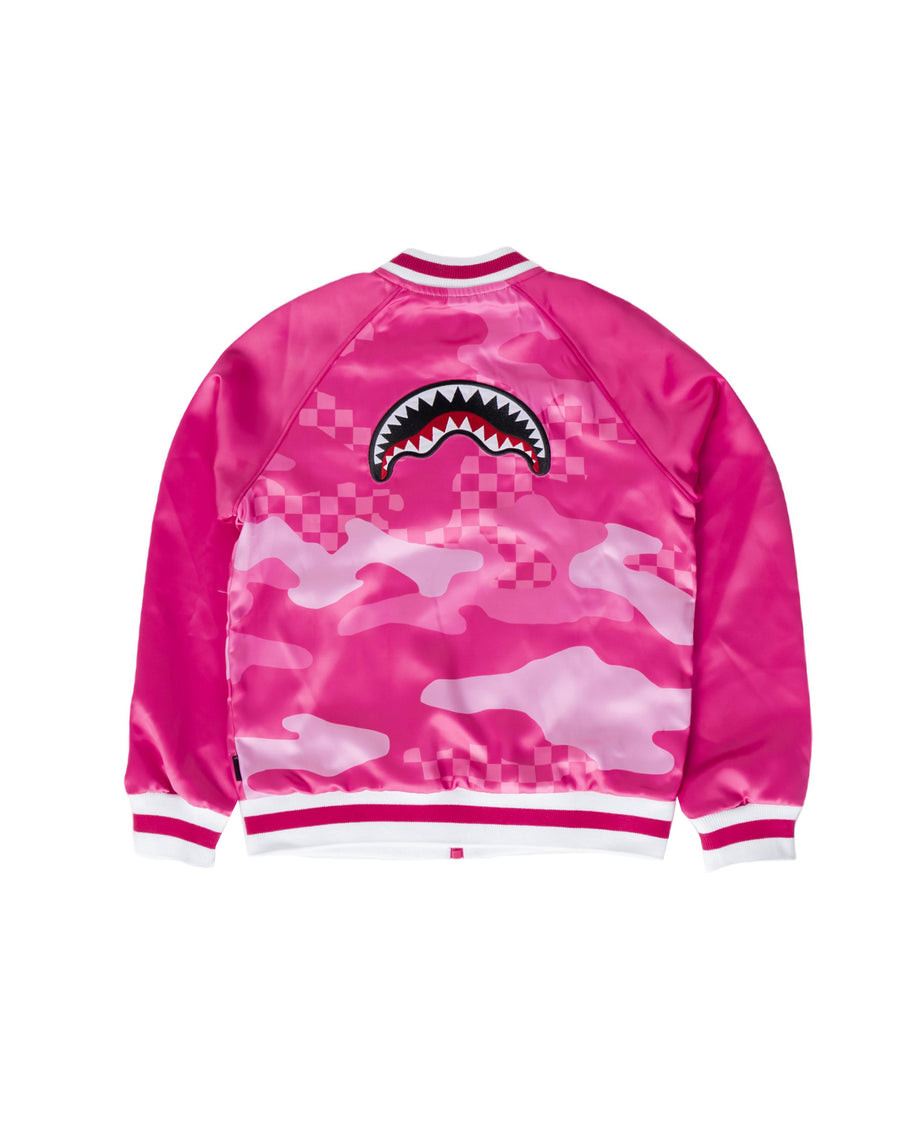 Youth - Sprayground Sweatshirt PINK CAMO VARSITY Fuchsia