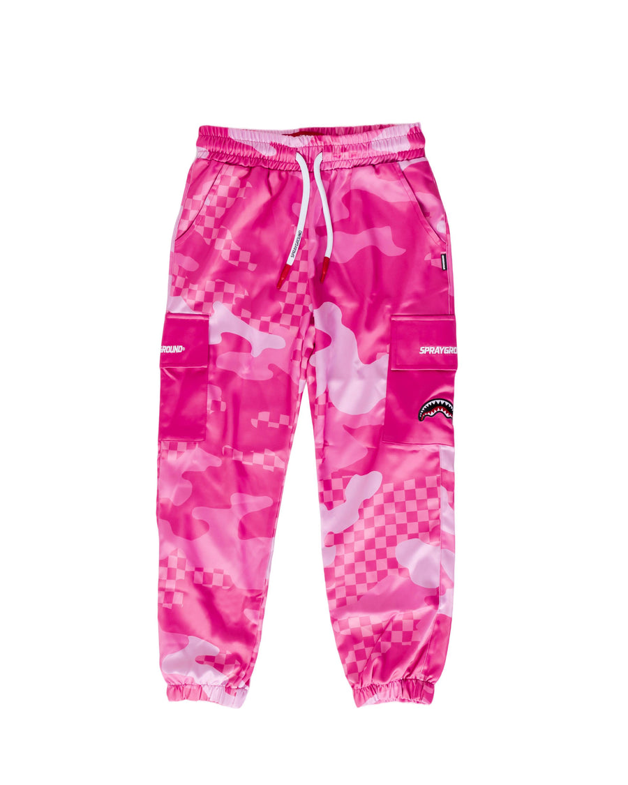 Youth - Sprayground Trousers PINK CAMO CARGO PANTS Fuchsia