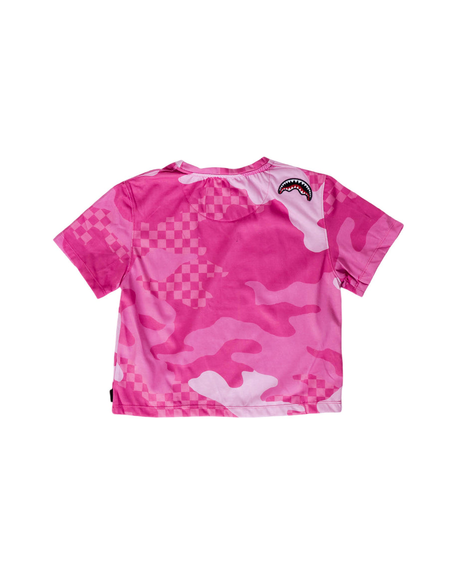 Garçon/Fille - T-shirt Sprayground PINK CAMO CROP T-SHIRT Fuchsia