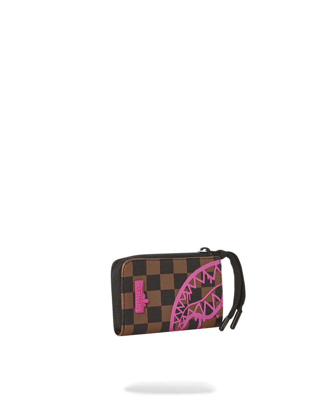 Pink Drip Brown Check Wallet