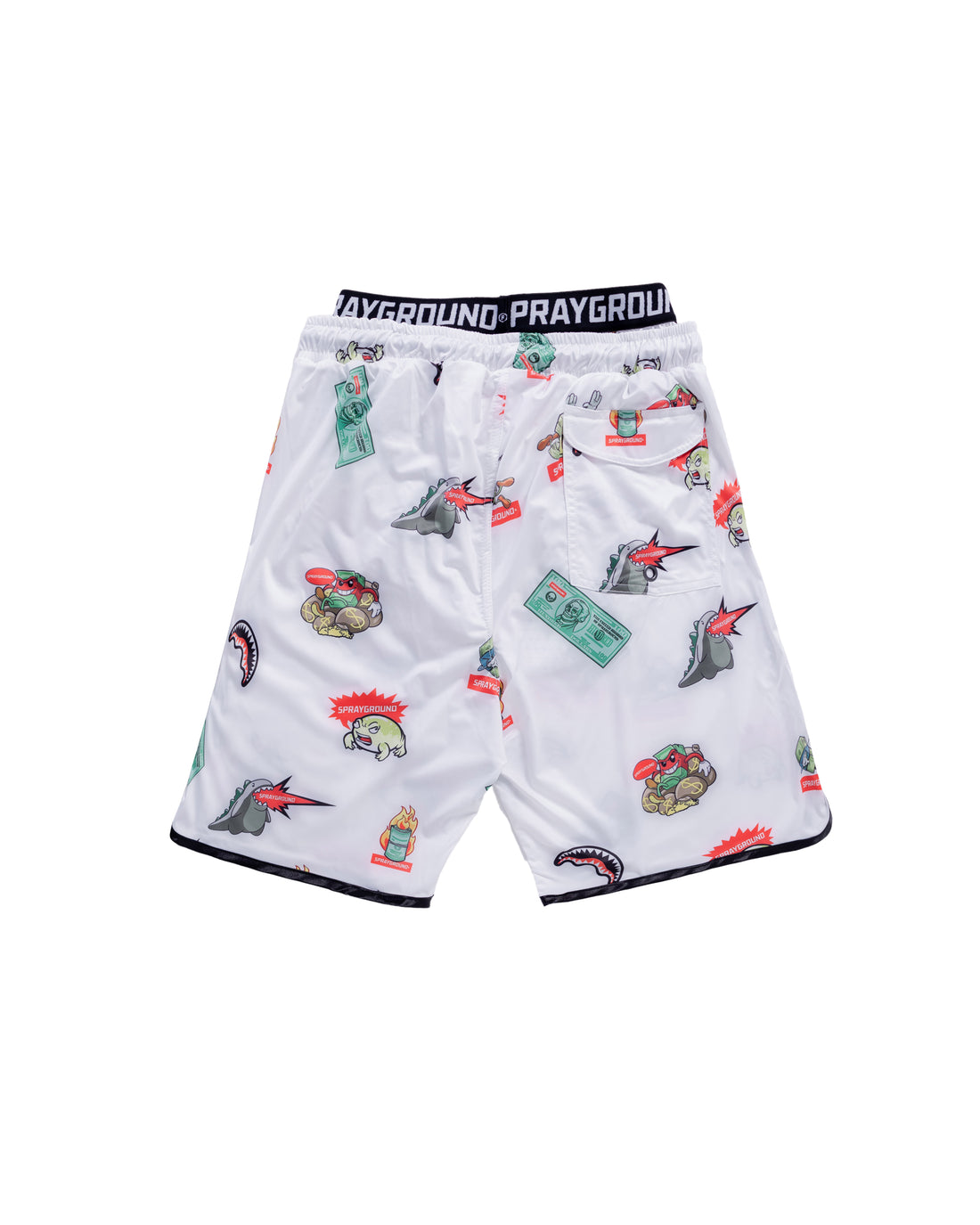 Patch All-in White Swim Shorts