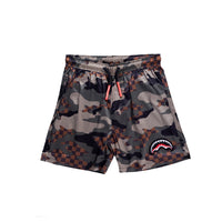 Camo Checkered Swim Trunks