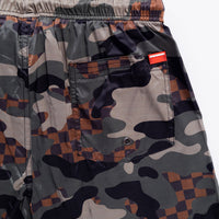 Camo Checkered Swim Trunks