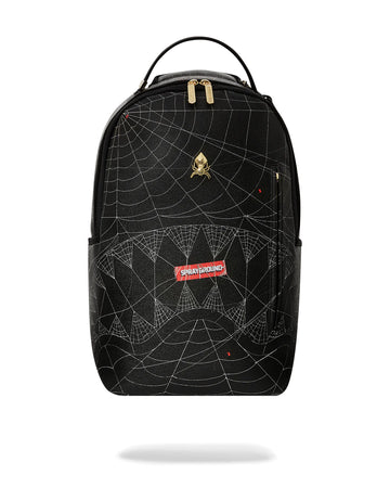 Sprayground Backpack SPIDER WEB SHARKMOUTH DLXSV BACKPACK Black
