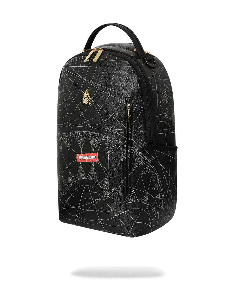 Sprayground Backpack SPIDER WEB SHARKMOUTH DLXSV BACKPACK Black