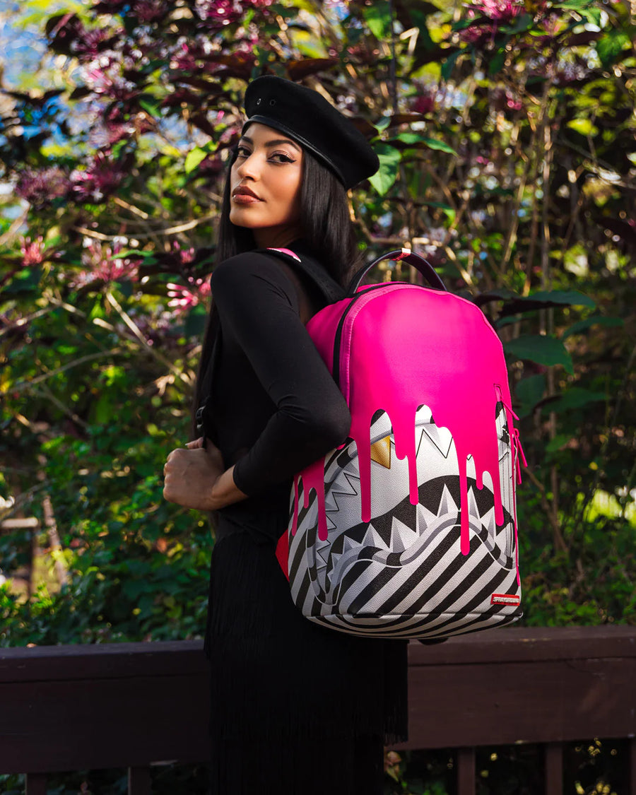 Sprayground Backpack SHARKMOUTH PINK DRIPS DLXSVF BACKPACK Fuchsia
