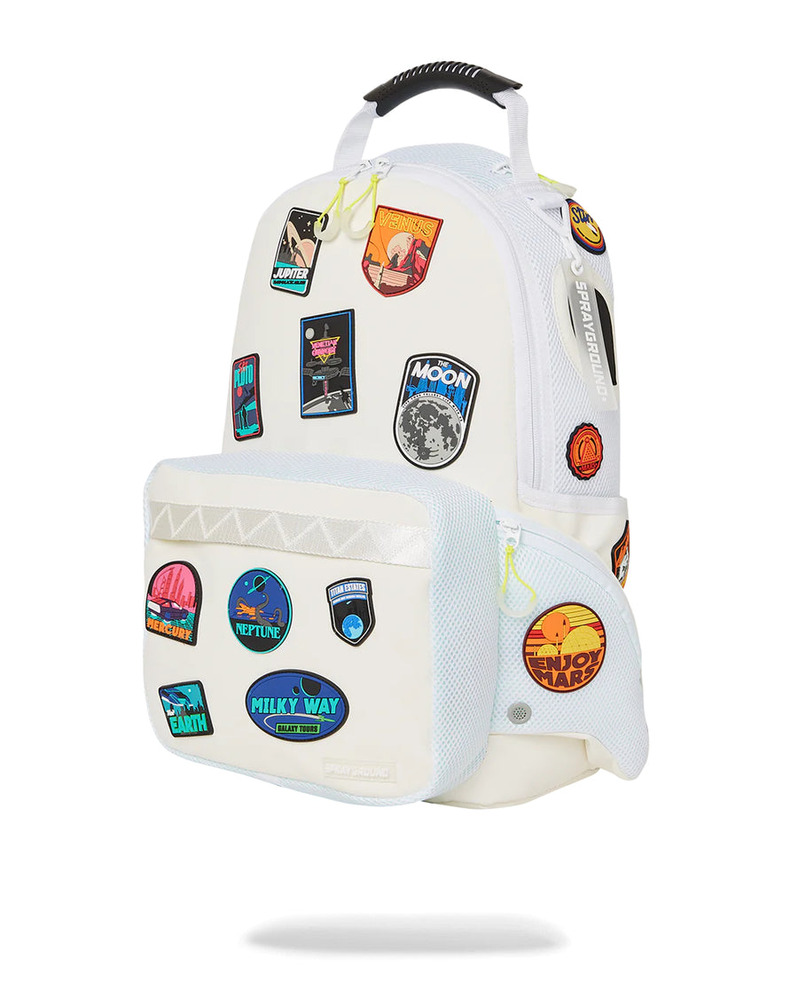 Sprayground Backpack SPACE TOURIST CARGO BACKPACK White