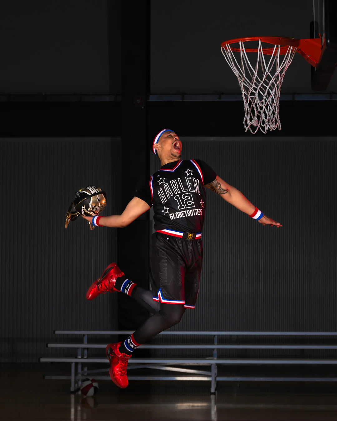 Harlem Globetrotters Basketball Shaped Bag Backpack