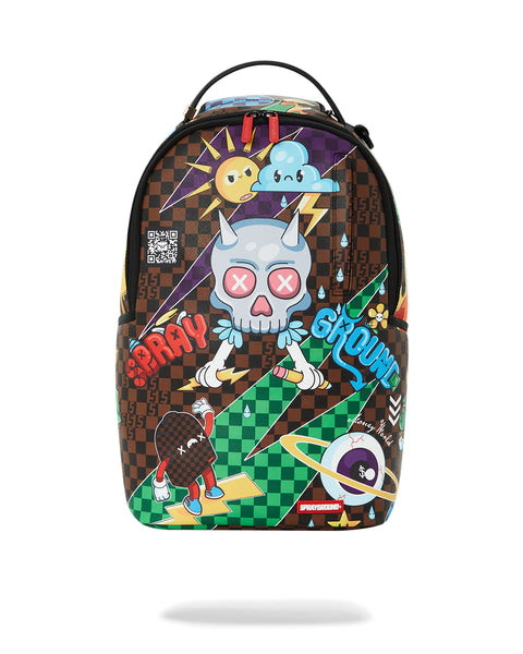 Zaino Sprayground WAS HERE WEIRD SHARK Con Bocca Multicolore