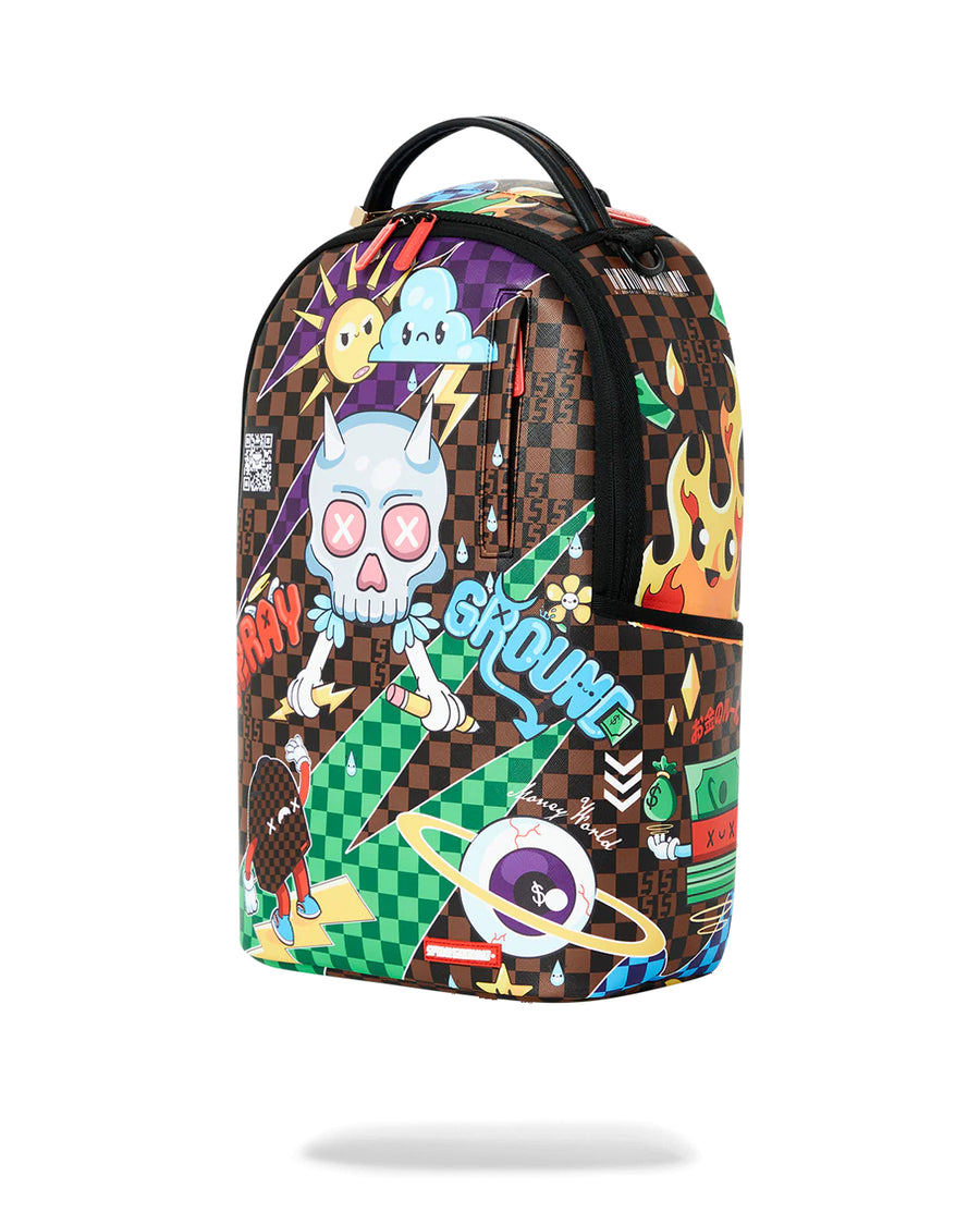 Sprayground Backpack NEW BUBBLY JAPAN DLXSV BACKPACK Brown