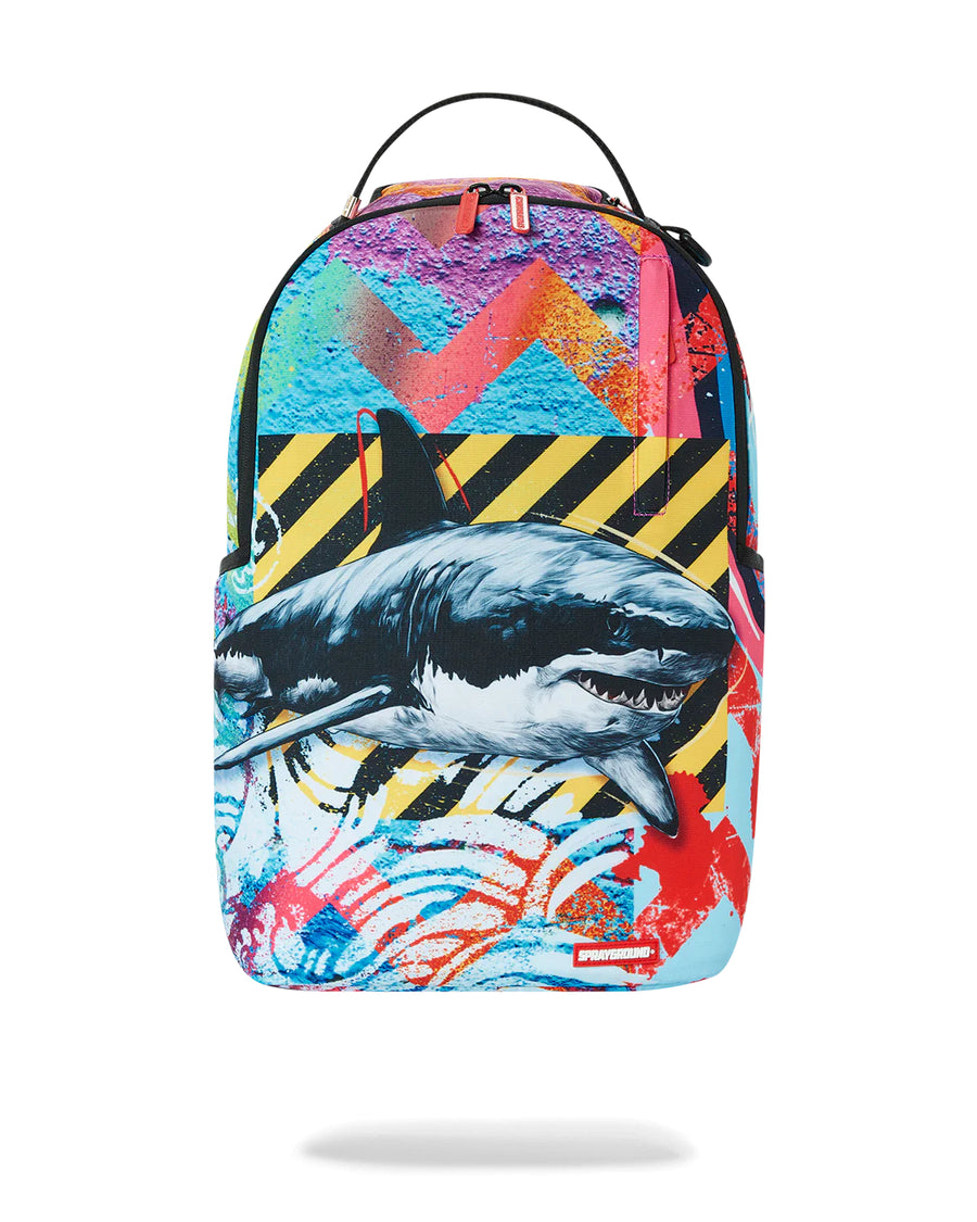 Zaino Sprayground Samurai Jack Shark Boca Slice DLXR - 45cm, Resistente All'acqua, Scomparto Per Laptop