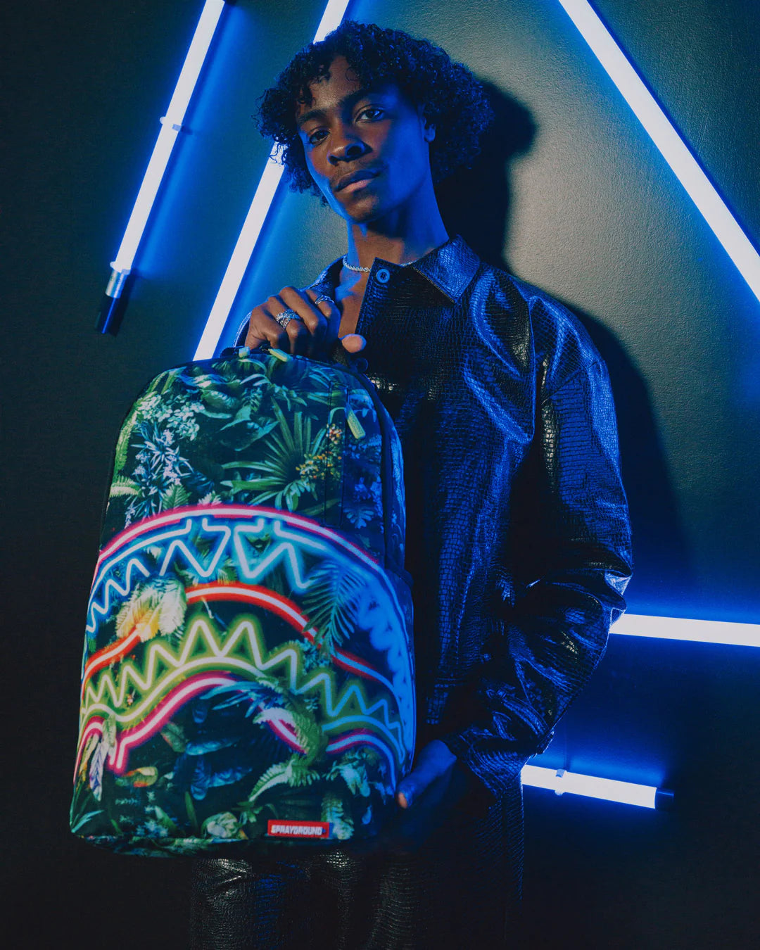 Neon Shark Jungle  Dlxsr Backpack