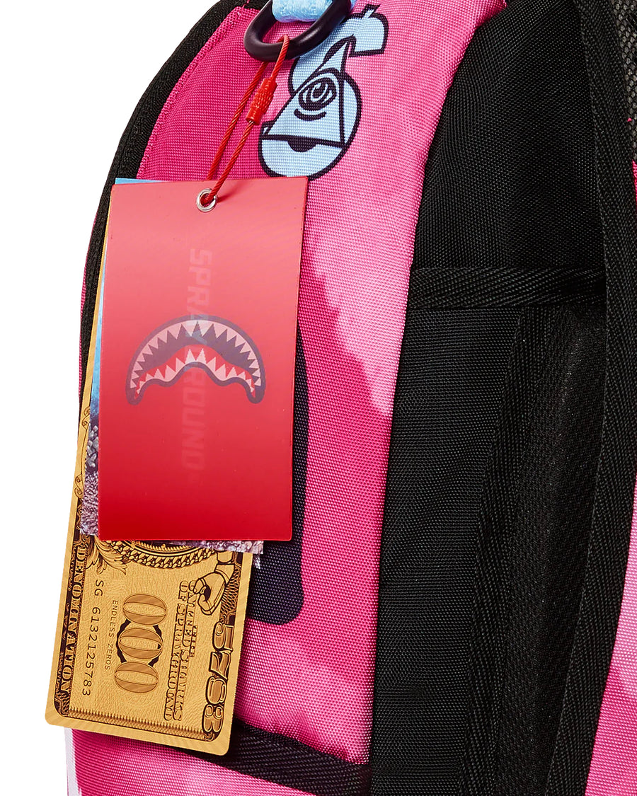 Sprayground Backpack DLXR: TRIPLE HEAD CRACKBEAR: BACKPACK Pink