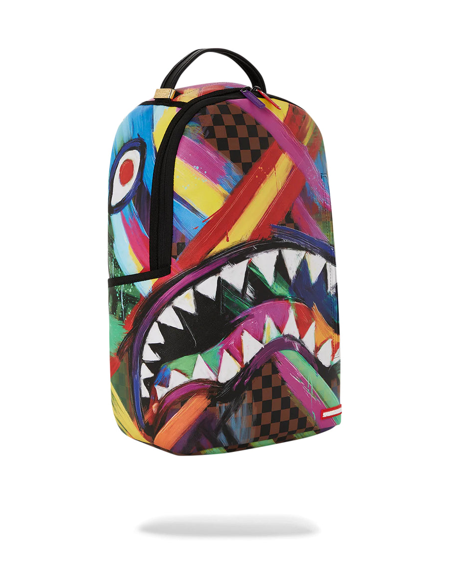 Sprayground Backpack SHARKS IN PAINT BACKPACK Purple