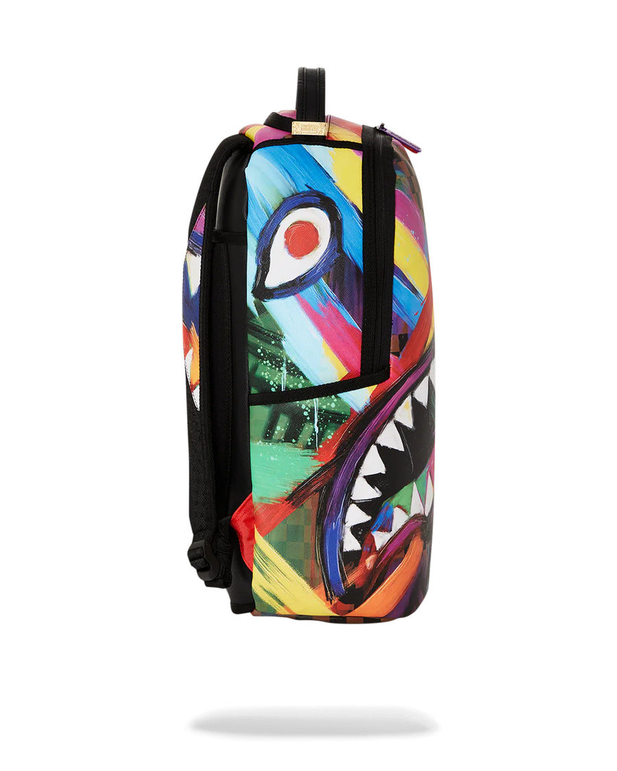 Sprayground Backpack SHARKS IN PAINT BACKPACK Purple
