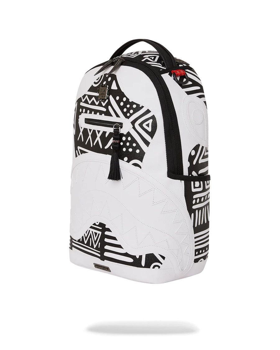 Sprayground Backpack Ai TRIBAL COURTURE BACKPACK White