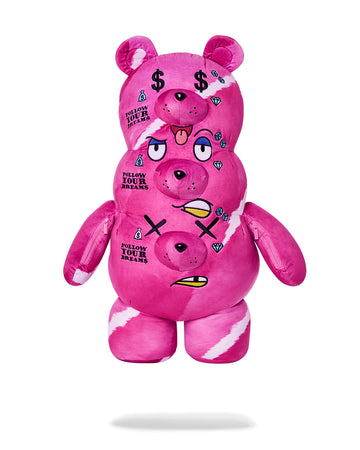 Sprayground Backpack 3 HEADED  BEAR BACKPACK TEDDY BEAR Pink