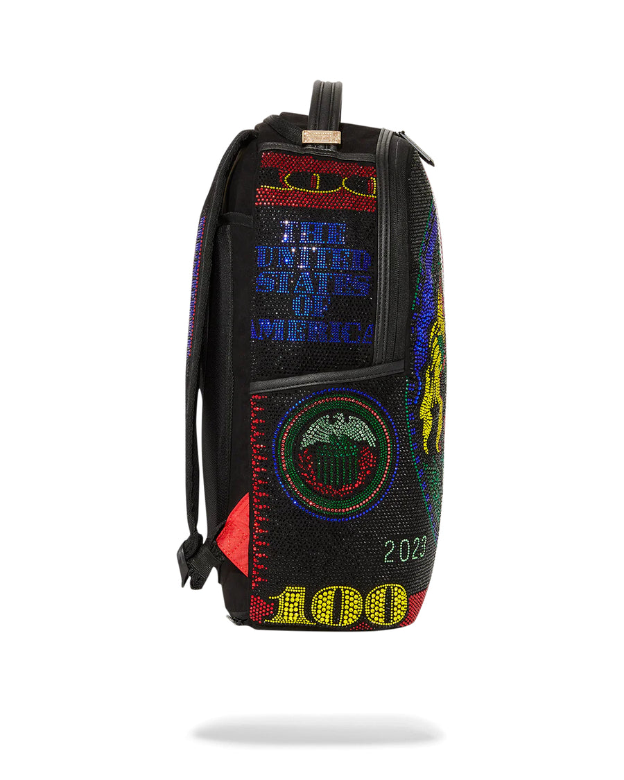 Sprayground Backpack TRINITY $100 BILL DLXSF BACKPACK Black