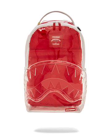 Sprayground Backpack CLEAR EMBOSSED SHARKS IN PARIS DLXSV BACKPACK White