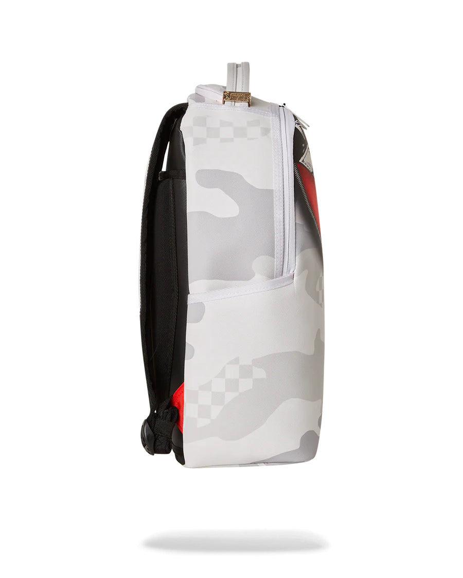 Sprayground Backpack MONEY STASH FLAP DLXSV BACKPACK White
