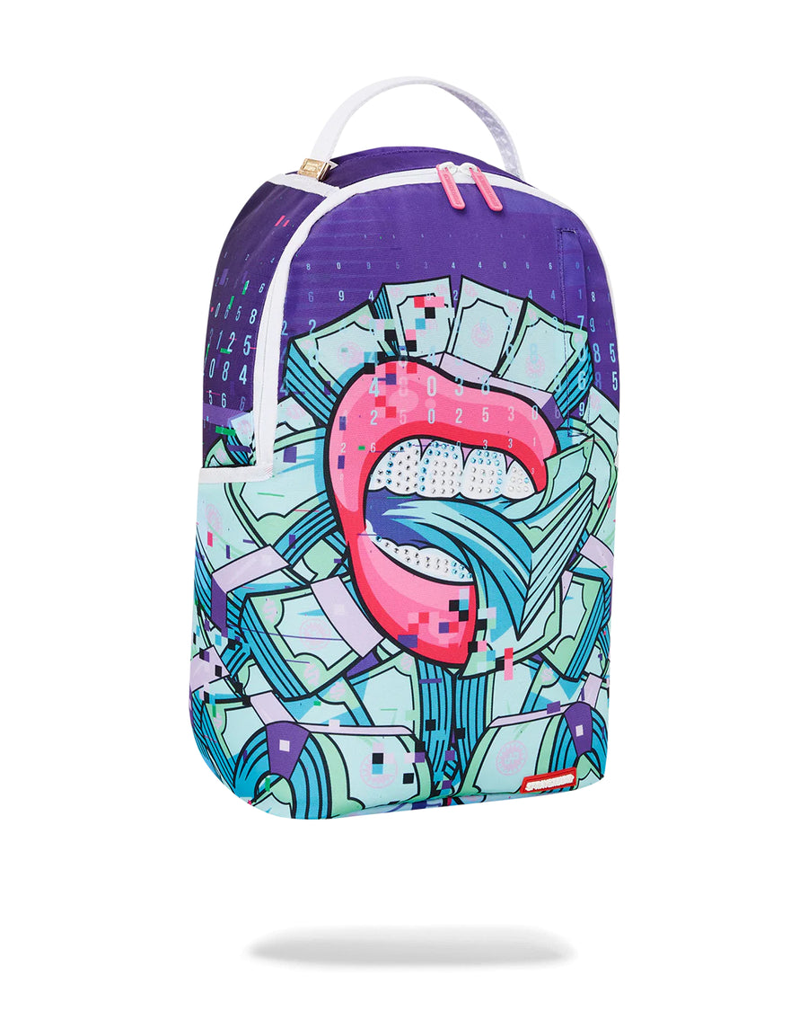 Sprayground Backpack DIGITAL MONEY LIPS BACKPACK Purple