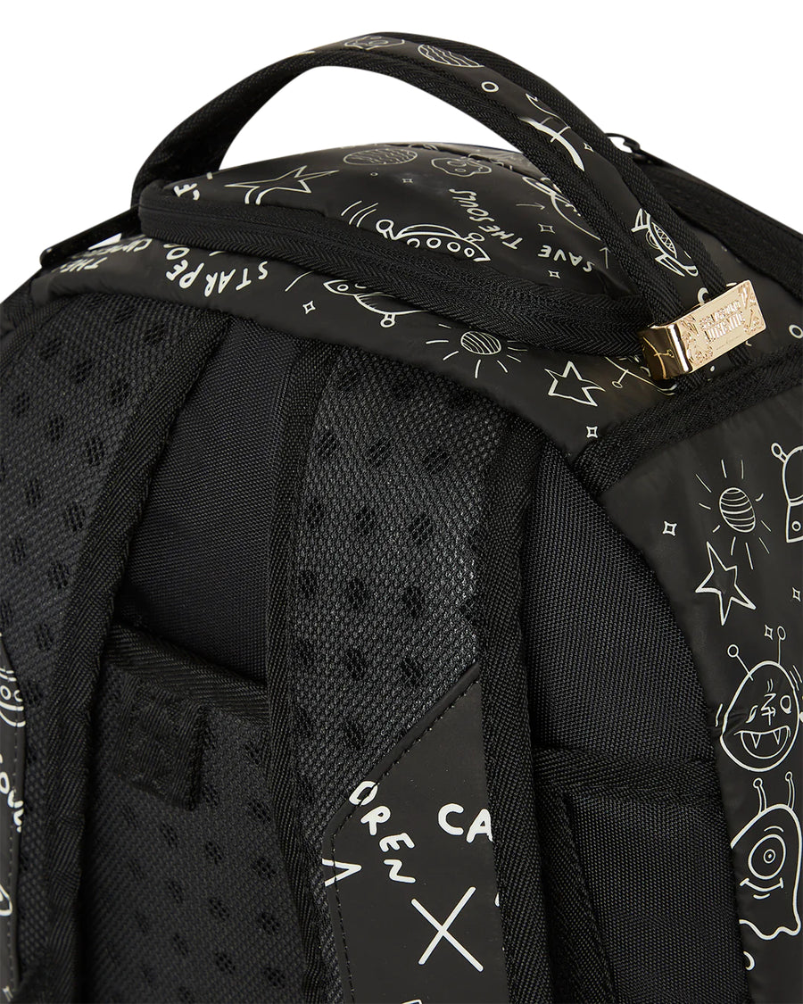 Sprayground Backpack GLOW IN THE DARK INTERGALACTIC BACKPACK Black