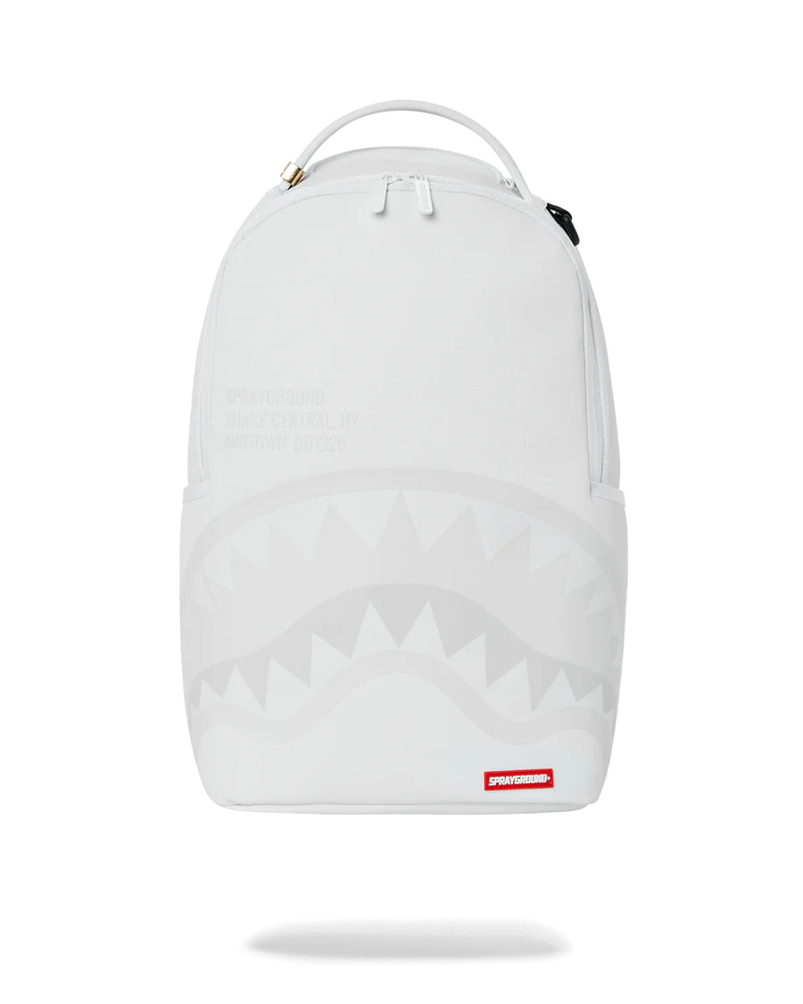 Sprayground Backpack SHARK CENTRAL 2.0 TOTAL WHITE BACKPACK White