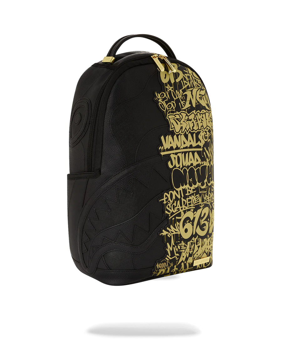 Sprayground Backpack HALF GRAFF GOLD DLXSV BACKPACK DUFFLE Black
