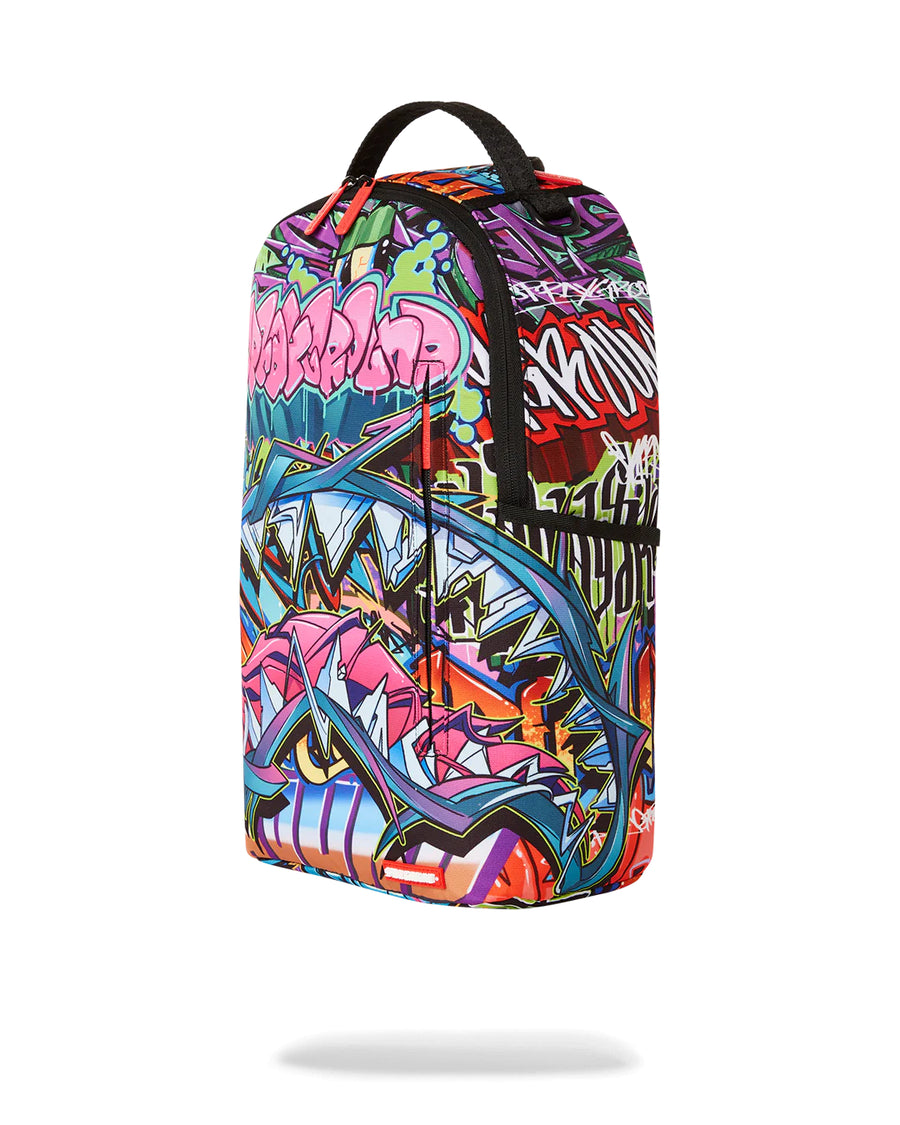 SPRAYGROUND: backpack in vegan leather with shark print - Fuchsia