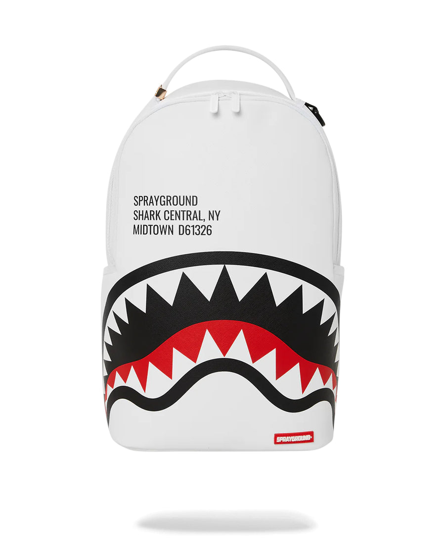 Sprayground Backpack SHARK CENTRAL 2.0 WHITE BACKPACK White